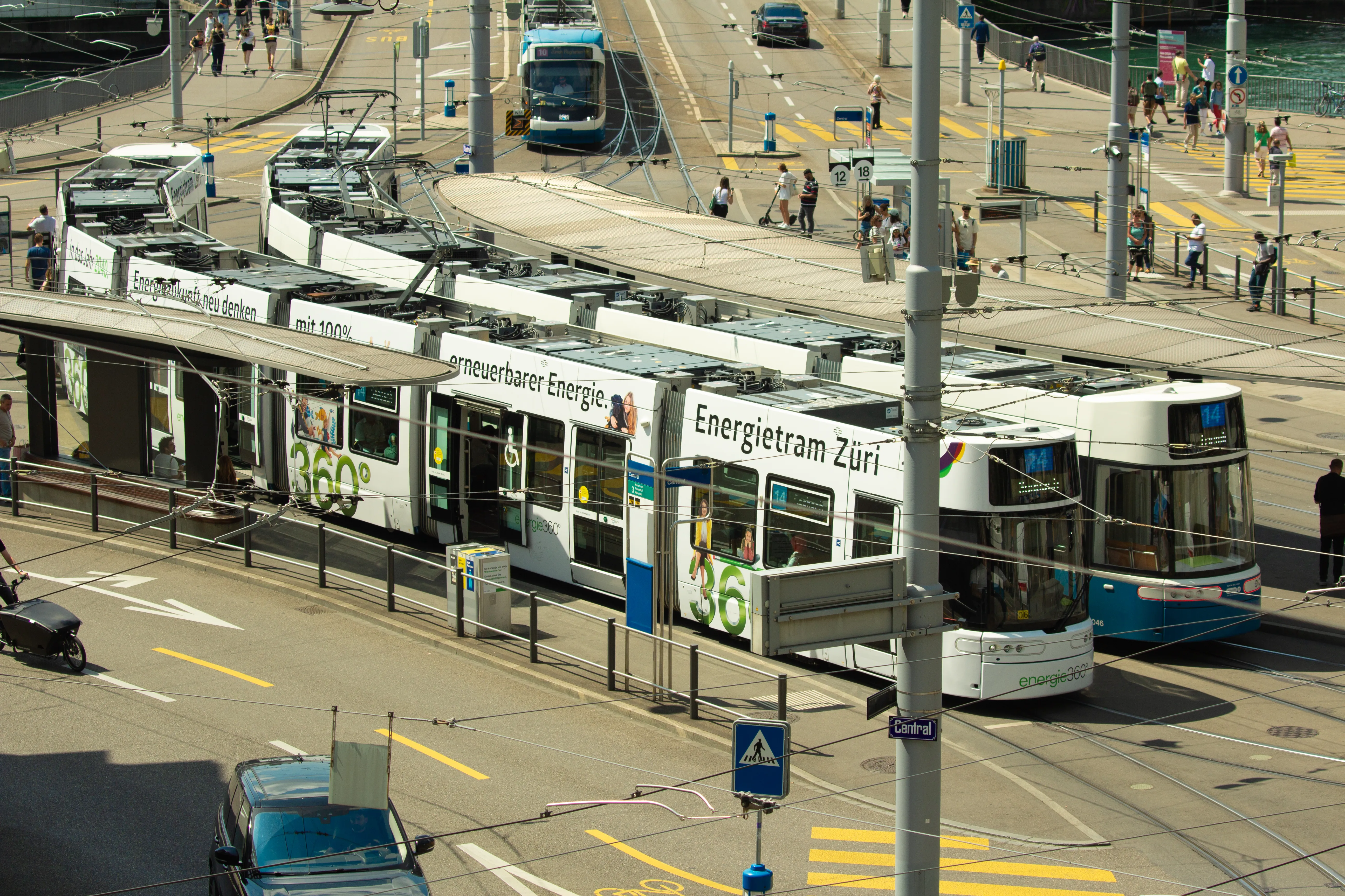 A tram in Zurich